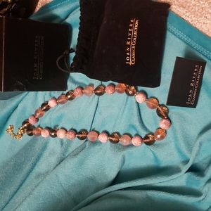(New not used) JoanRivers stone and crystal necklace